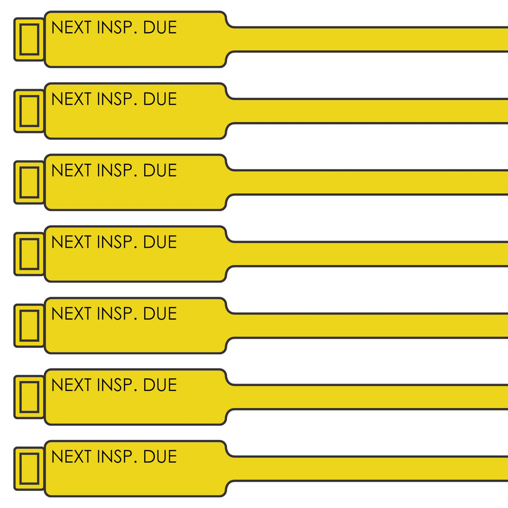 300mm yellow lifting tags 