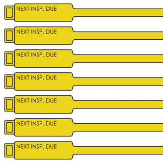 300mm yellow lifting tags 