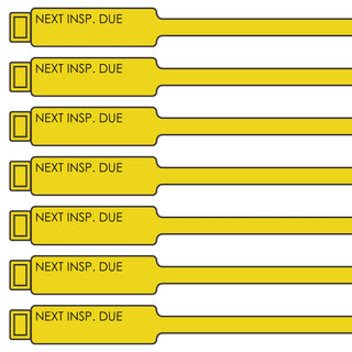 300mm yellow lifting tags 