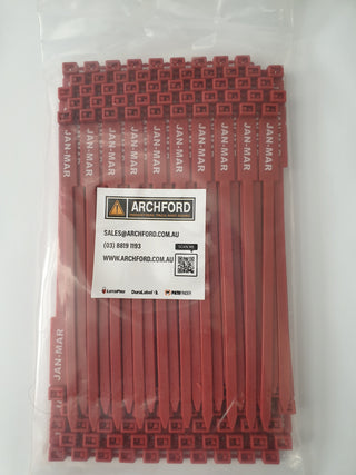 Red 175mm Quarterly Inspection Rigging/Lifting Tag | Archford